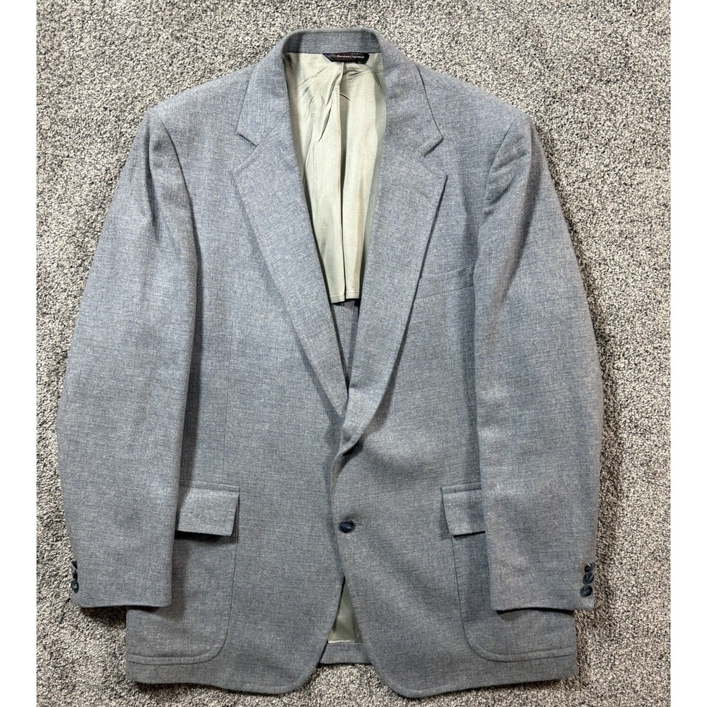 Vintage American Craftsmen Mens Blazer Sport Coat Blue USA Made 46R Estimated